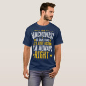 Machinist Gift Save Time Assurance I right Funding T-shirt (Voorkant volledig)