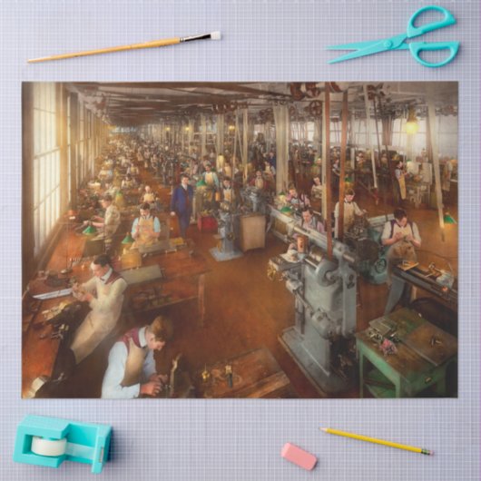 Machinist - handen op het werk 1904 tissuepapier (Craft)