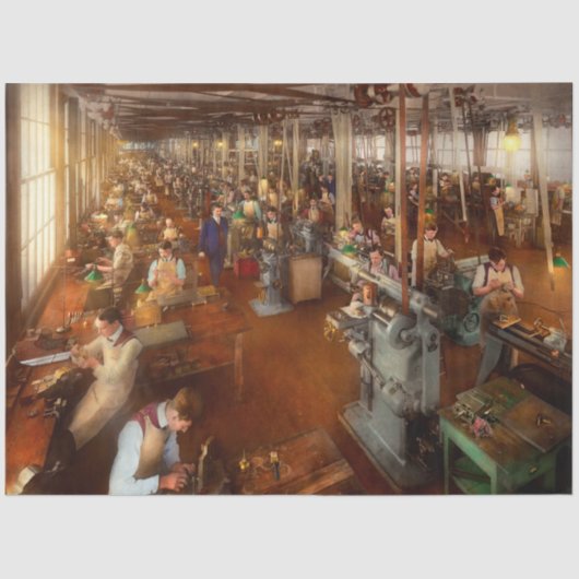 Machinist - handen op het werk 1904 tissuepapier (Voorkant)