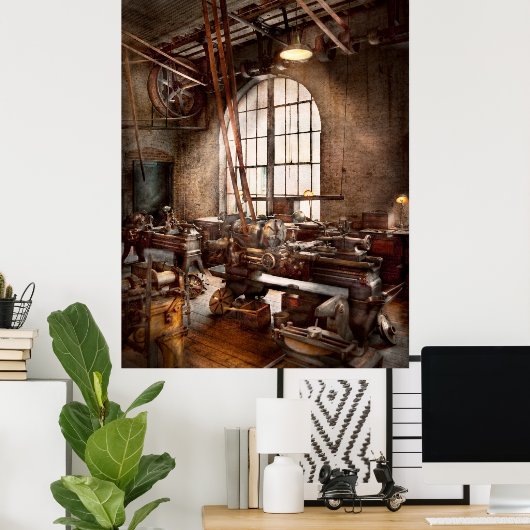 Machinist - Ik hou van grote gereedschappen Poster (Thuiskantoor)