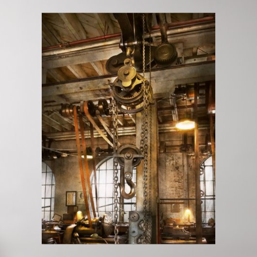 Machinist - In het tijdperk van de industrie Poster (Voorkant)