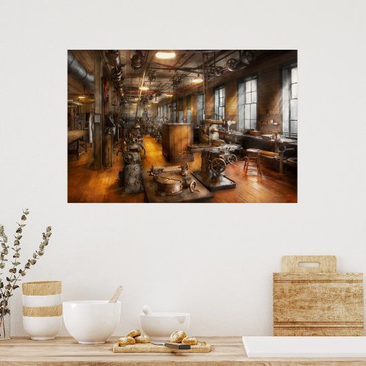 Machinist - Industriële maatschappij Poster (Keuken)
