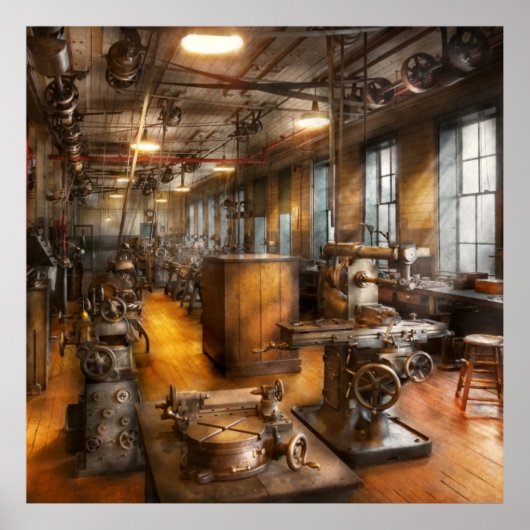 Machinist - Industriële maatschappij Poster (Voorkant)