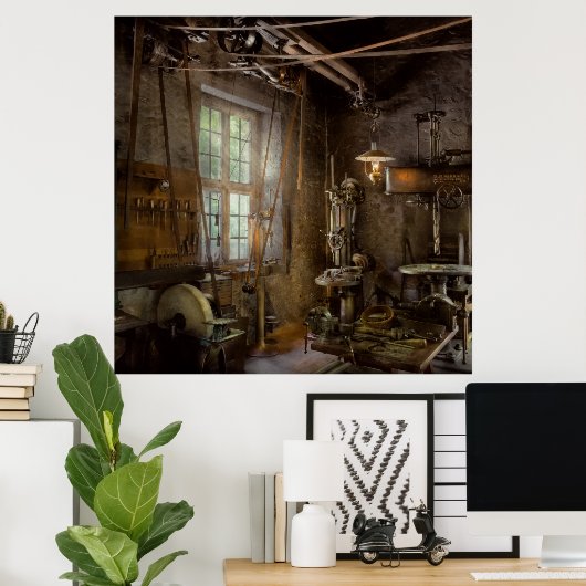 Machinist - Industriële revolutie Poster (Thuiskantoor)