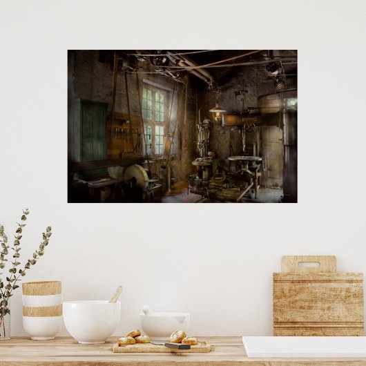 Machinist - Industriële revolutie Poster (Keuken)