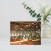 Machinist - Kapitein van het vaartuig 1868 Briefkaart (Staand voorkant)