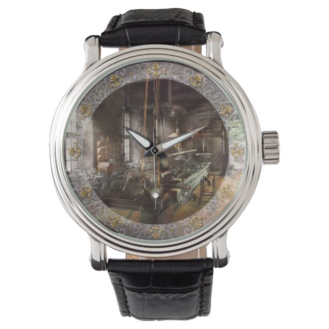 Machinist - Lathe - Een lange baan Horloge (Voorkant)
