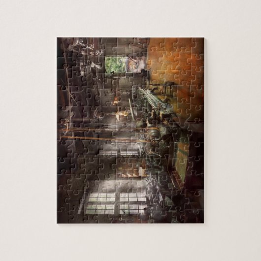 Machinist - Lathe - Een lange baan Legpuzzel (Verticaal)