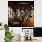 Machinist - Lathe - Een lange baan Poster (Thuiskantoor)