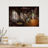 Machinist - Lathe - Een lange baan Poster (Keuken)