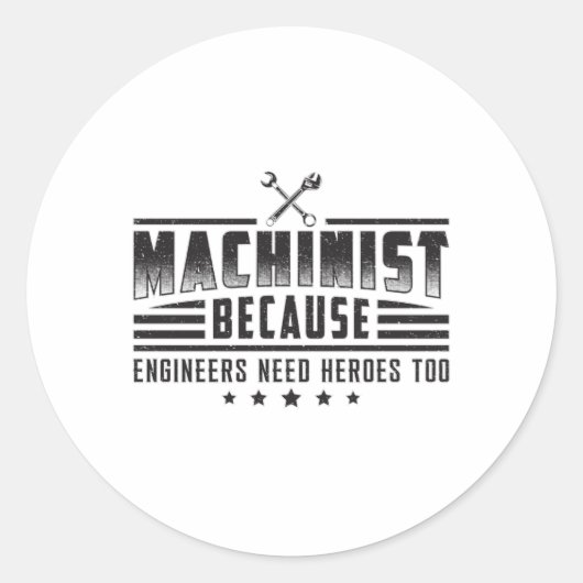 Machinist Machine CNC Machinist Grappig Gift Idee Ronde Sticker (Voorkant)