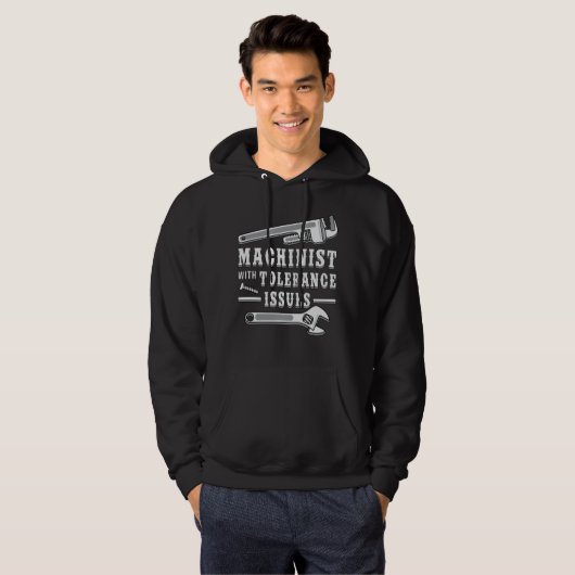 Machinist Machine Mechanic CNC Machinist Gift Idee Hoodie (Voorkant volledig)