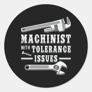 Machinist Machine Mechanic CNC Machinist Gift Idee Ronde Sticker