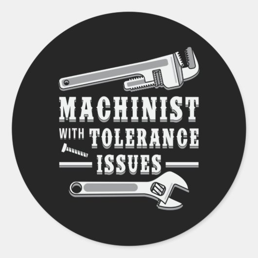 Machinist Machine Mechanic CNC Machinist Gift Idee Ronde Sticker (Voorkant)
