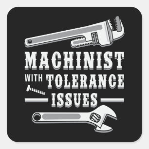 Machinist Machine Mechanic CNC Machinist Gift Idee Vierkante Sticker