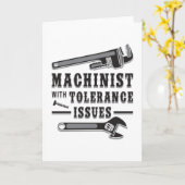 Machinist Machine monteur CNC leuk cadeau idee Kaart (Gele Bloem)