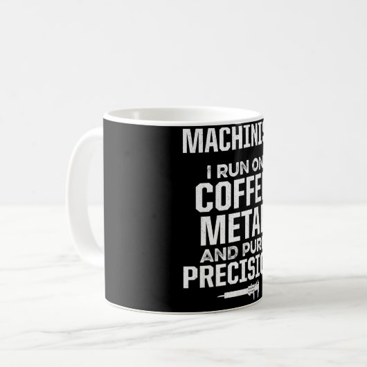 Machinist Machine Operator Tools Machining Enthusi Koffiemok (Voorkant links)