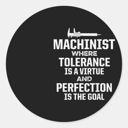 Machinist Machine Operator Tools Machining Enthusi Ronde Sticker (Voorkant)