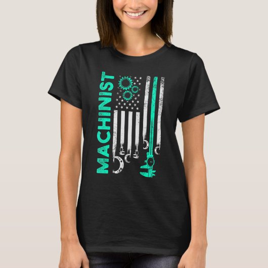 Machinist Machinebediener Verspaning 63 T-shirt (Voorkant)