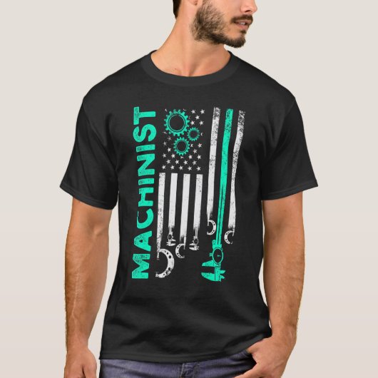 Machinist Machinebediener Verspaning 63 T-shirt (Voorkant)