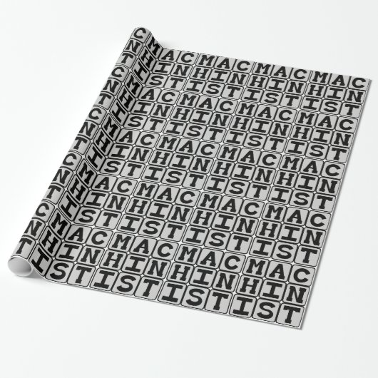 Machinist, machinist cadeaupapier (Uitgerold)