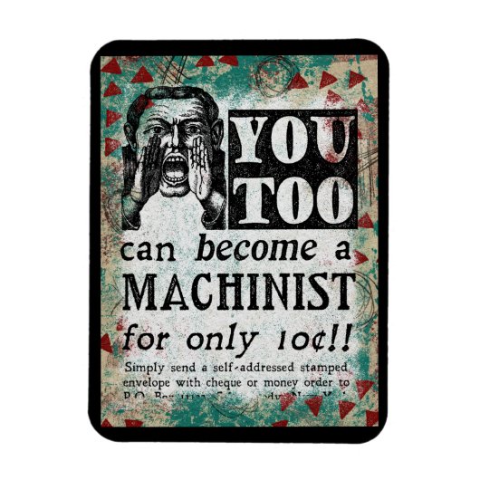 Machinist Magnet - Funny Retro Magneet (Verticaal)