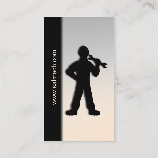 Machinist/Mechanica, dubbelzijdig Masculine Visitekaartje (Achterkant)