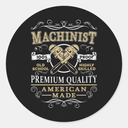 Machinist Mechanische CNC-machine Cadeauidee Ronde Sticker (Voorkant)