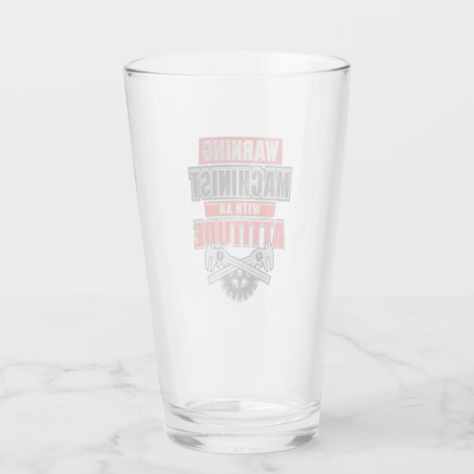 Machinist Met Een Houding Werktuigbouwkundige Glas (Achterkant)