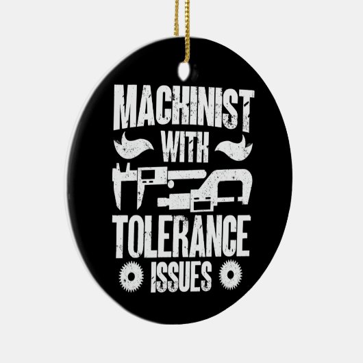 Machinist met tolerantieproblemen Machineoperator Keramisch Ornament (Rechts)