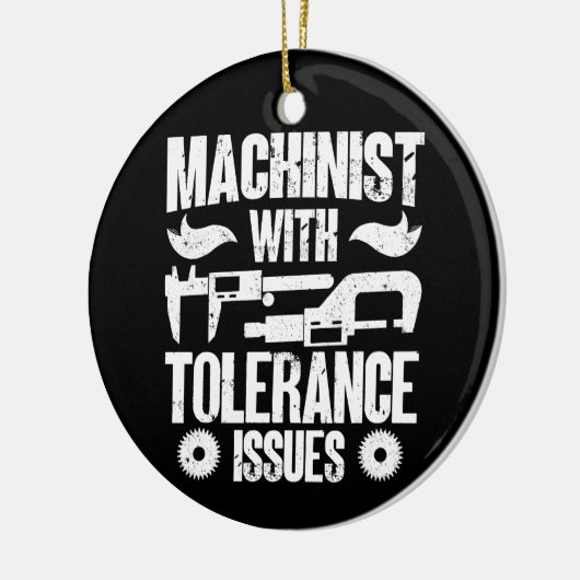 Machinist met tolerantieproblemen Machineoperator Keramisch Ornament (Links)
