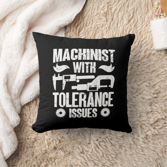 Machinist met tolerantieproblemen Machineoperator Kussen (Deken)