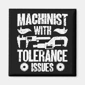 Machinist met tolerantieproblemen Machineoperator Magneet (Voorkant)