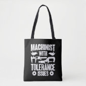 Machinist met tolerantieproblemen Machineoperator Tote Bag (Voorkant)