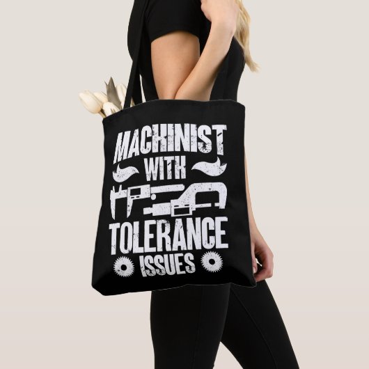 Machinist met tolerantieproblemen Machineoperator Tote Bag (Dichtbij)