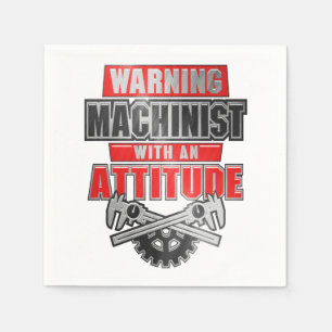 Machinist met werktuigkundige servet