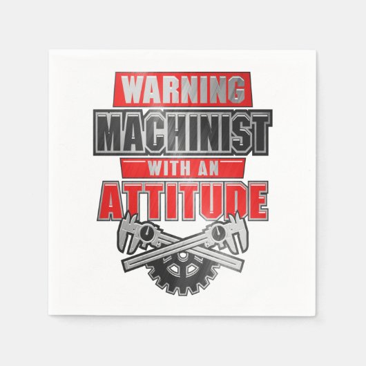 Machinist met werktuigkundige servet (Voorkant)