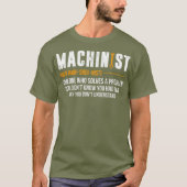 Machinist Noun CNC Operator Funny CNC Machine T-shirt (Voorkant)