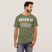 Machinist Noun CNC Operator Funny CNC Machine T-shirt (Voorkant volledig)