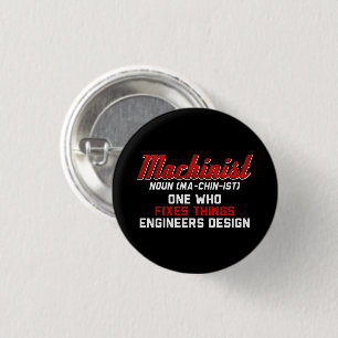 Machinist Noun Machinist Betekenis ingenieur Gesch Ronde Button 3,2 Cm