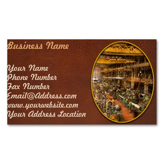 Machinist - Oorlog - in de kanonfabriek in 1917 Magnetisch Visitekaartje (Voorkant)