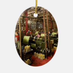Machinist - Oorlog - Riemen en bommen 1916 Keramisch Ornament