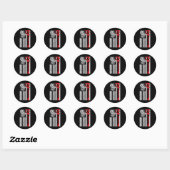 Machinist Patriottic Machine Tools Operator Ronde Sticker (Vel)