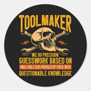 Machinist Precision-hulpwerkgereedschapswerker bew Ronde Sticker