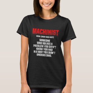 Machinist Problem Machine Exploitant machine T-shirt