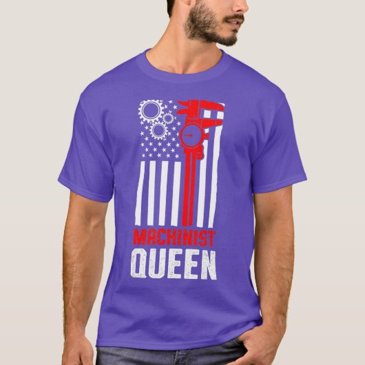 Machinist Queen Machine Operator Machinist T-shirt (Voorkant)
