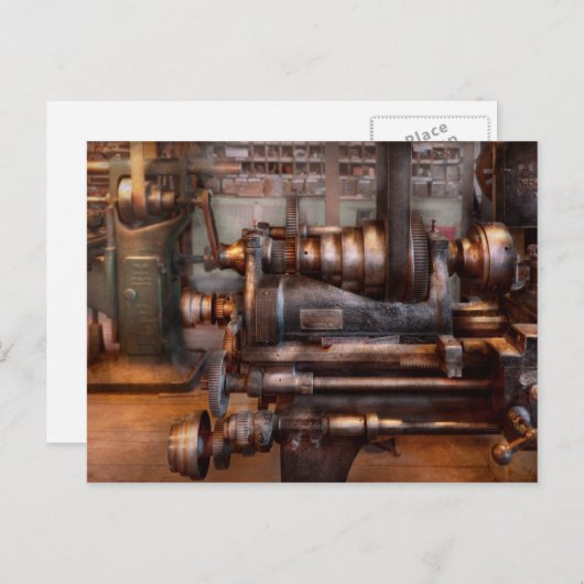 Machinist - Steampunk - 5-snelheids semi automatis Briefkaart (Voorkant / Achterkant)