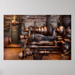 Machinist - Steampunk - 5-snelheids-semiautomatisc Poster