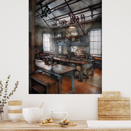 Machinist - Steampunk - de rekenkamer Poster (Keuken)