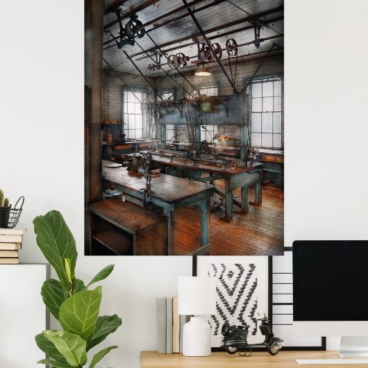 Machinist - Steampunk - de rekenkamer Poster (Thuiskantoor)